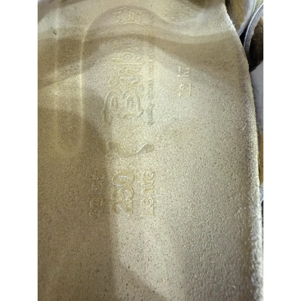 Birkenstocks Birki’s Aziza Sandals Yellow/White Narvic Stripe Us 8 Eu 39